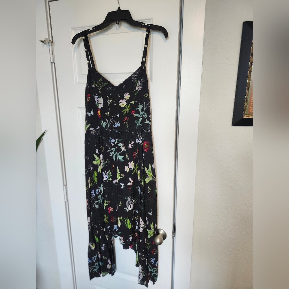 Floral Black Dress